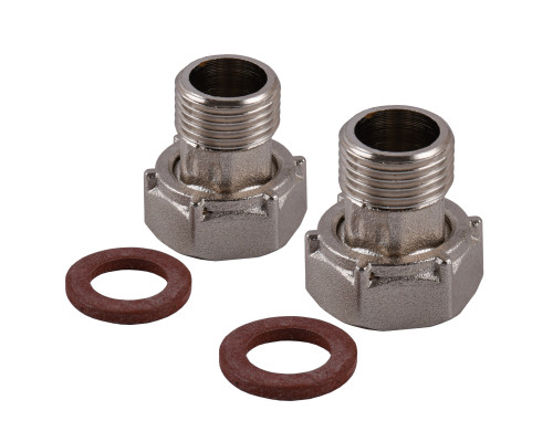 Комплект штуцерів 3/4″х1/2″ВЗ нікельований NU433B OPTIMUM