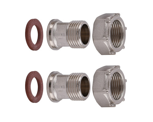 Комплект штуцерів 3/4″х1/2″ВЗ нікельований NU433B OPTIMUM