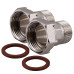 Комплект штуцерів 1″х3/4″ВЗ нікельований NU543B OPTIMUM