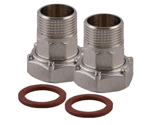 Комплект штуцерів 1″х3/4″ВЗ нікельований NU543B OPTIMUM
