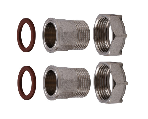 Комплект штуцерів 1″х3/4″ВЗ нікельований NU543B OPTIMUM