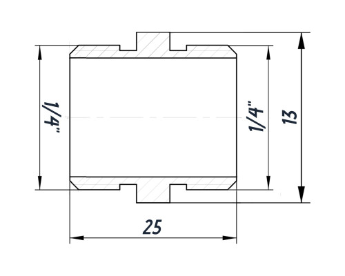 Ніпель 1/4″ЗЗ латунний LN112S OPTIMUM
