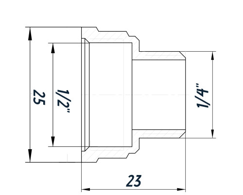 Перехідник редукційний 1/2″х1/4″ВЗ латунний LP313S OPTIMUM