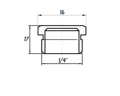 Заглушка 1/4″З латунна LC102S OPTIMUM