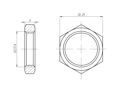 Контргайка  1/2″В латунна LG331L OPTIMUM