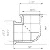 Кутник 1/2″ВВ латунний LL331S OPTIMUM