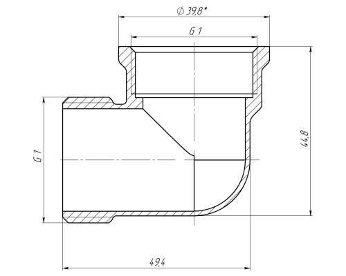 Кутник 1″ВЗ латунний LL553S OPTIMUM