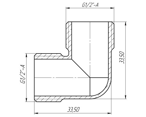 Кутник 1/2″ЗЗ латунний LL332S OPTIMUM