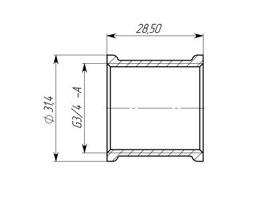 Муфта 3/4″ВВ латунна LM441S OPTIMUM