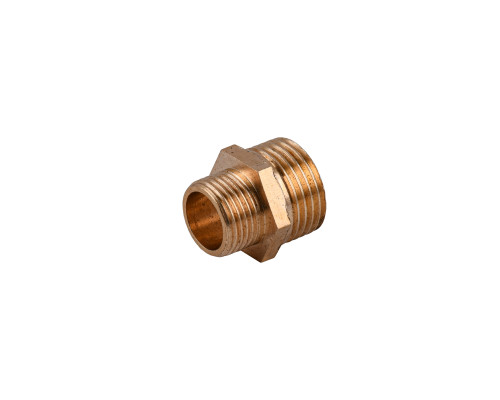 Ніпель редукційний 1/2″х3/8″ЗЗ латунний LN322S OPTIMUM