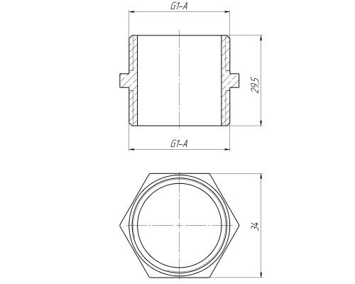 Ніпель 1″ЗЗ латунний LN552S OPTIMUM