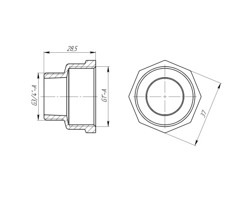 Перехідник редукційний 1″х3/4″ВЗ латунний LI543S OPTIMUM