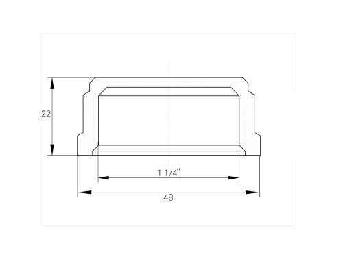 Заглушка 1 1/4″В нікельована під пломбу-NC601P OPTIMUM