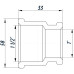 Муфта редукційна 1 1/2″х1″ВВ нікельована восьмигранна NM751O OPTIMUM