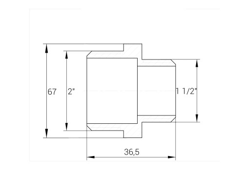 Ніпель редукційний 2″х1 1/2″ЗЗ нікельований NN872S OPTIMUM