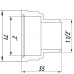 Перехідник редукційний 2″х1 1/2″ВЗ нікельований восьмигранний NK873O OPTIMUM