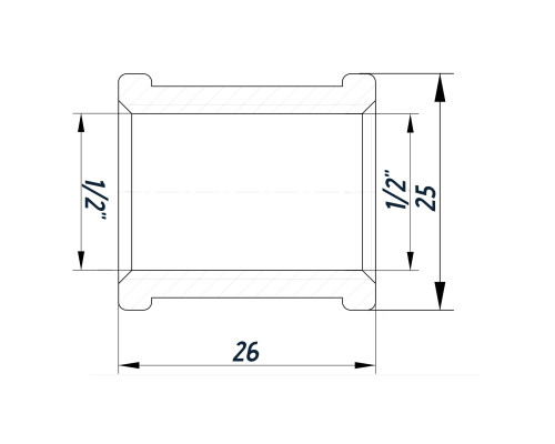 Муфта 1/2″ВВ нержавіюча SM331S OPTIMUM