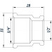 Муфта редукційна 3/4″х1/2″ВВ нержавіюча SM431S OPTIMUM