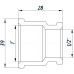 Муфта редукційна 1″х1/2″ВВ нержавіюча SM531S OPTIMUM