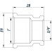 Муфта редукційна 1″х3/4″ВВ нержавіюча SM541S OPTIMUM