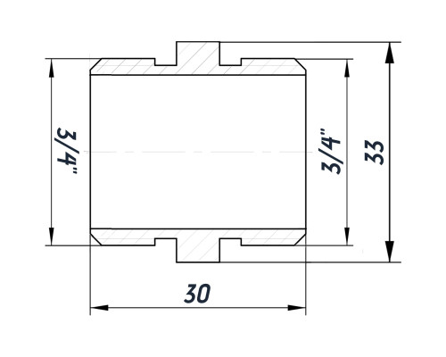 Ніпель 3/4″ЗЗ нержавіючий SN442S OPTIMUM