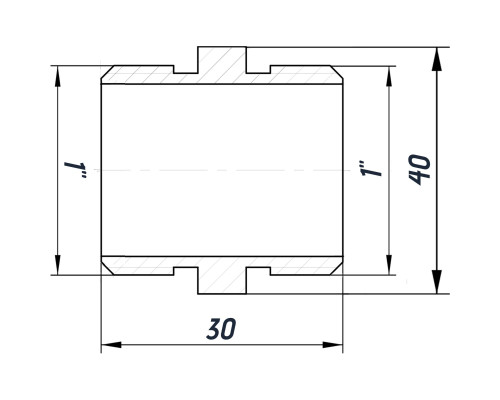 Ніпель 1″ЗЗ нержавіючий SN552S OPTIMUM