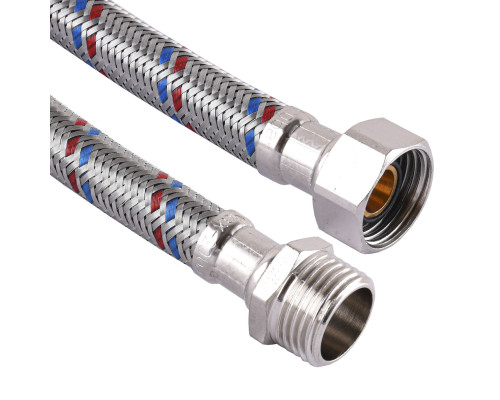 Шланг нержавіюча сталь SOLOMON 1/2″х1/2″ ЗВ 0,2м HS31