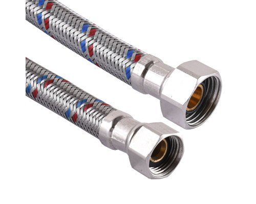 Шланг нержавіюча сталь SOLOMON 3/8″х1/2″ ВВ 0,5м HS30