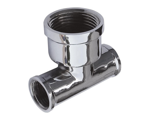 Трійник SOLOMON 1/2″х1″х1/2″ ВВВ хром 8202