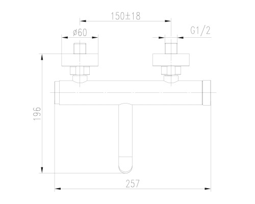Змішувач для ванни TOPAZ LOFT TLF 32101-H75-C