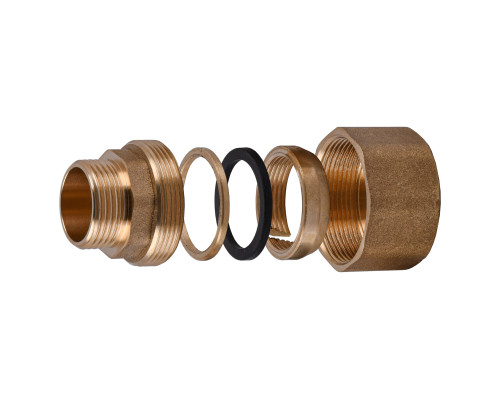 З'єднання зажимне пряме для труби Ø22мм 1/2″З латунне LS332S OPTIMUM