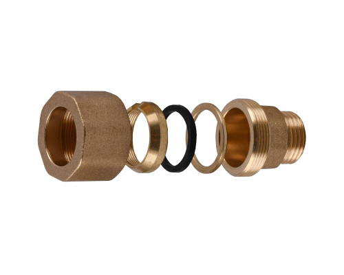 З'єднання зажимне пряме для труби Ø28мм 3/4″З латунне LS442S OPTIMUM