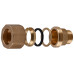 З'єднання зажимне пряме для труби Ø28мм 3/4″З латунне LS442S OPTIMUM