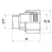 З'єднання зажимне пряме для труби Ø28мм 3/4″З латунне LS442S OPTIMUM