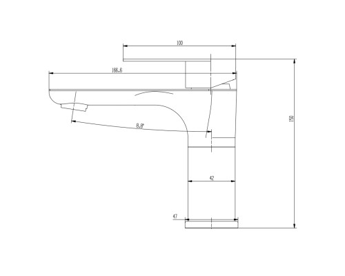Змішувач для умивальника Globus Lux Swiss SQW-101-GP