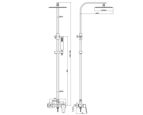 Душова система TOPAZ LEXI TL 21105-H57
