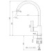 Змішувач для кухні TOPAZ  MODERNO TMD-33403-H78A