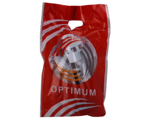 Набір для бачка унітазу OPTIMUM  нижн підв пласт 1/2″ і зливним механізмом з однією кнопкою OPTI 0710