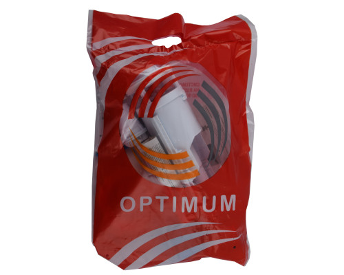 Набір для бачка унітазу OPTIMUM  ниж підв пласт 1/2″  з подвійним режимом зливу і хром кнопкою OPTI 0810