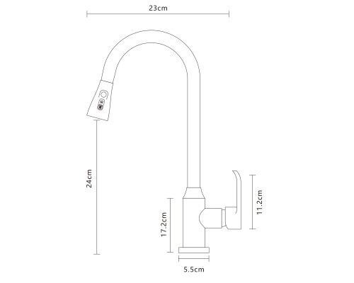 Змішувач для кухні EcoMIX Stella STL-2031-GP