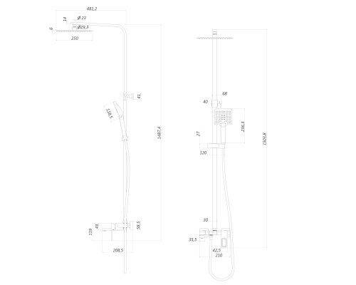 Душова система Globus Lux PIANO GLPN-0077