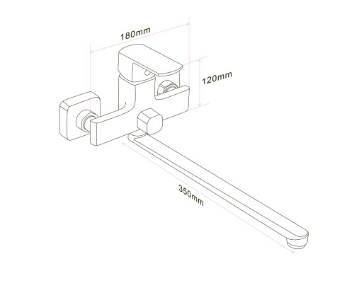 Змішувач для ванни Globus Lux ALFA GLAL-0208N
