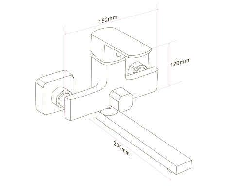 Змішувач для ванни Globus Lux ALFA GLAL-0102N
