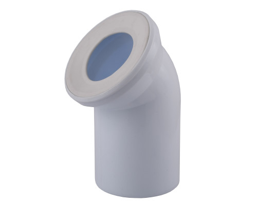 Коліно OPTIMUM для унітазу 45 ° D110 пластик OPTI 31410/227