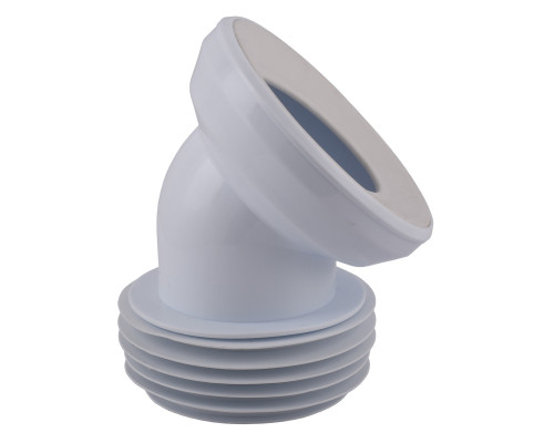 Коліно OPTIMUM для унітазу 45 ° D115 пластик з ущільненням OPTI 30515/147