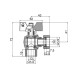 Кран кульовий кутовий з накидною гайкою SOLOMON 1/2″ ВВ PN40 (V3002-S)