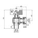 Кран кульовий кутовий з накидною гайкою SOLOMON 1/2″ ЗВ PN40 (V4002-S)