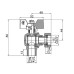 Кран кульовий кутовий з накидною гайкою SOLOMON 3/4″ ЗВ PN40  (V4003-S)