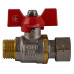 Кран кульовий прямий з накидною гайкою SOLOMON 1/2″ ЗВ PN40 (V5002-S)