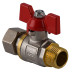Кран кульовий прямий з накидною гайкою SOLOMON 1/2″ ЗВ PN40 (V5002-S)
